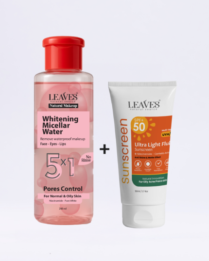 Leaves (ليفز ألترا فلويد صن سكرين – ميسيلار ووتر ليفز للبشرة الدهنية)