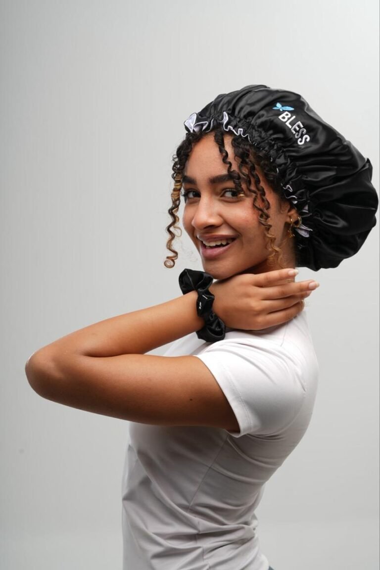 Bless Satin bonnet — Baby Blue