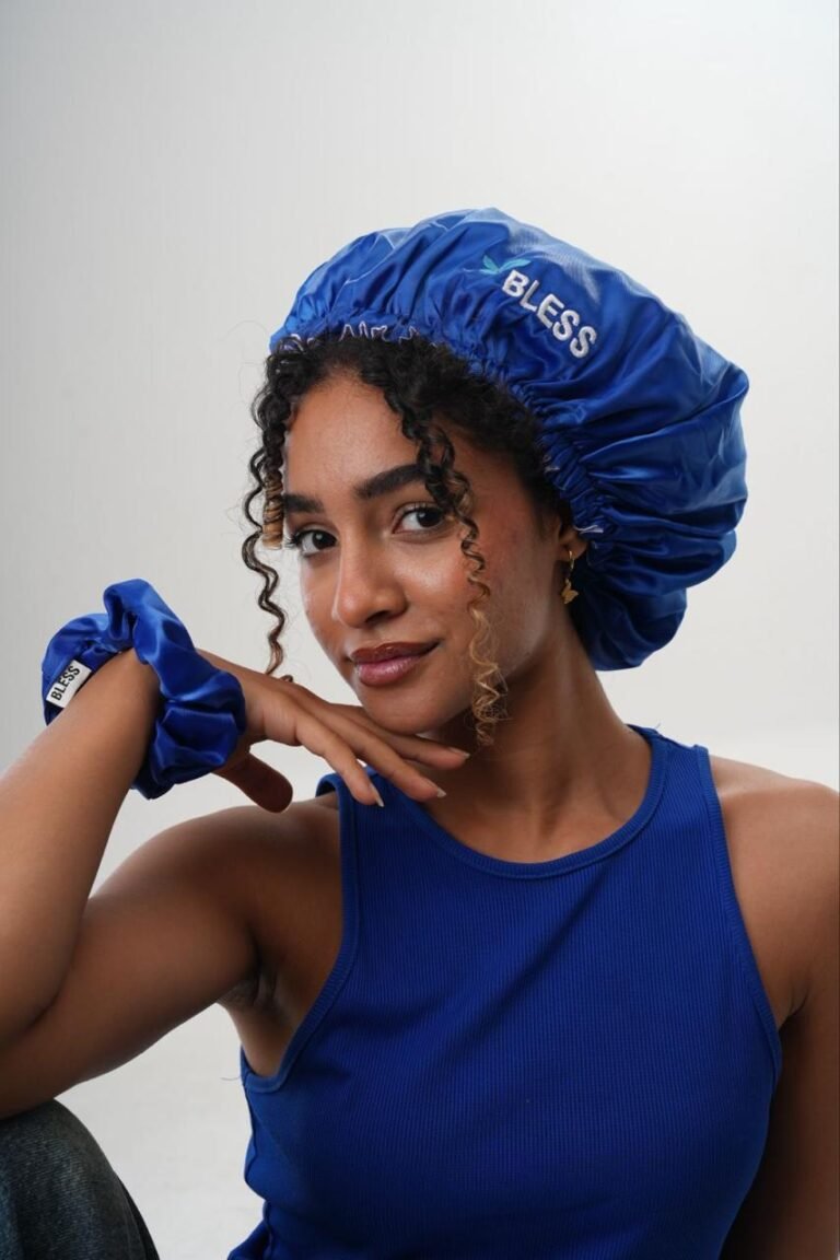 Bless Satin bonnet — Baby Blue