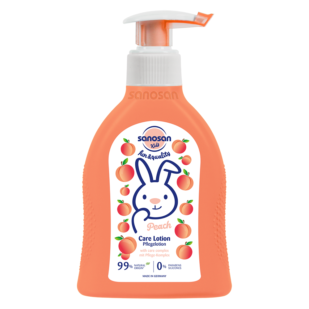 sanosan-kids-peach-care-lotion-200-ml.png Sanosan Care Lotion Peach 200 ml - الصورة 1
